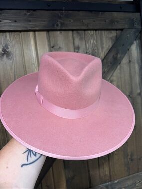 Lack Of Color Dusty Pink Wide Brim Fedora